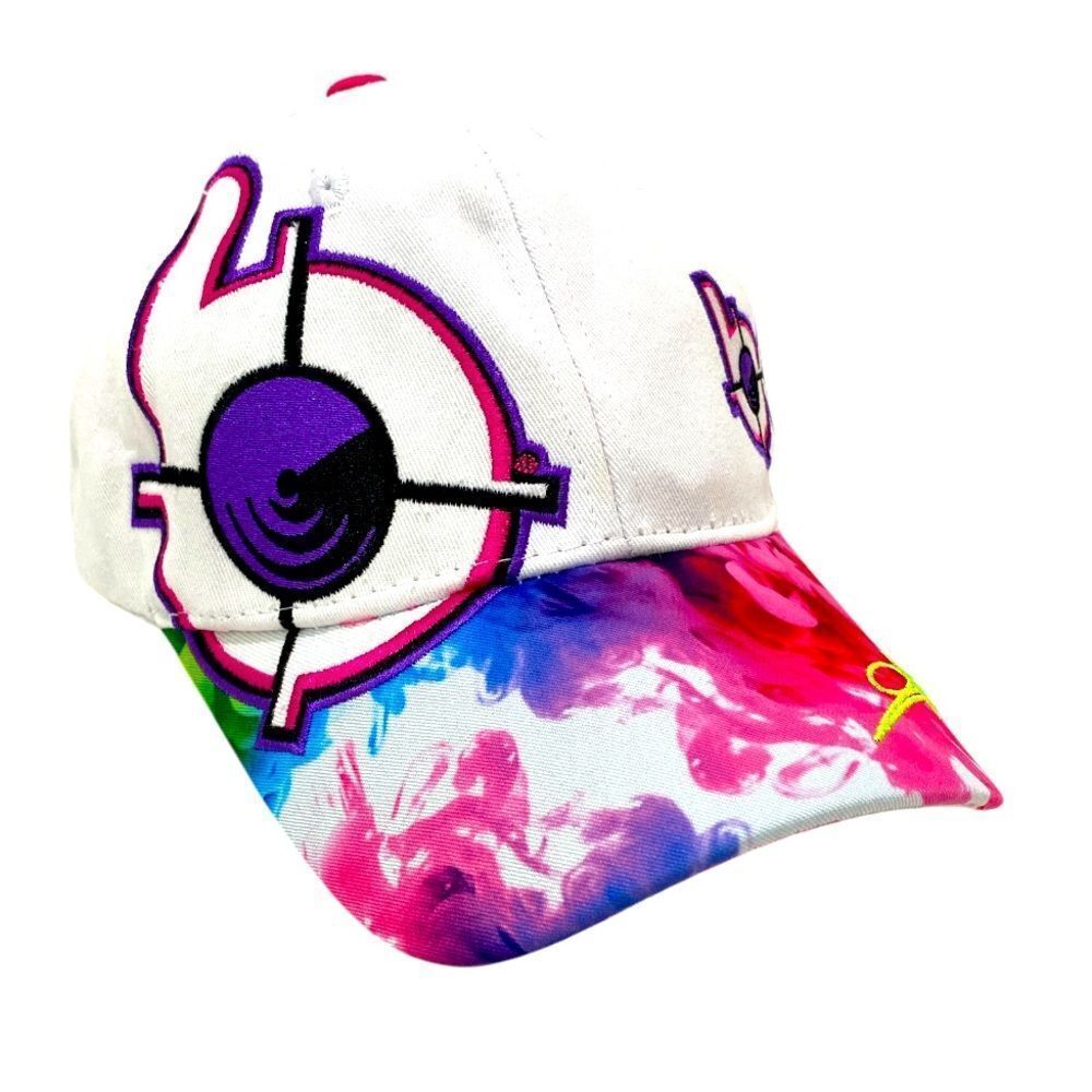 Bang Energy Drink Embroidered White Multi Finger Paint One Size Adjustable